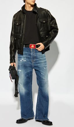 Dsquared2 T-shirt With Logo Patch, Mens, Black