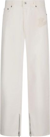 Off-white Straight Fit Jeans, male, White, W33, Cotton Jeans