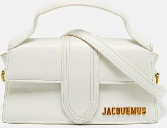 Jacquemus Le Bambino Mini White Leather Top Handle Bag
