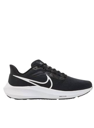 Nike Womens Air Zoom Pegasus 39 Sneaker In Black/white/dark Smoke Grey