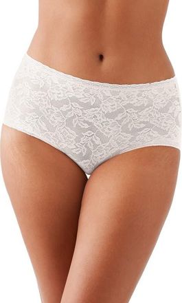Wacoal High Profile Lace Briefs in White at Nordstrom, Size X-Large