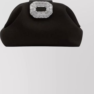 Amina Muaddi rectangular clutch bag chain strap