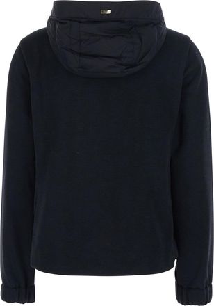 Herno Womens Down Jacket Black Cotton-Tech Puffer