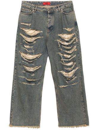 424 Gerafelde jeans - Blauw