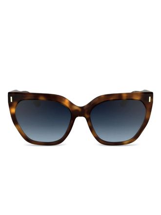 Calvin Klein tortoiseshell cat eye-frame sunglasses - Brown