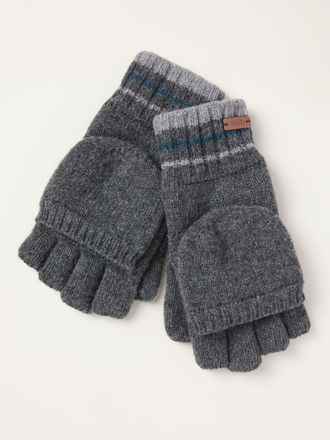 Fat Face FatFace Charcoal Grey Overflap Gloves