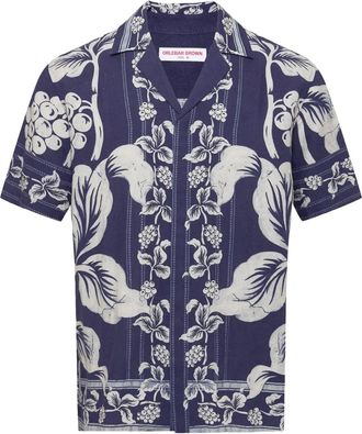 Orlebar Brown Linnen overhemd - Blauw