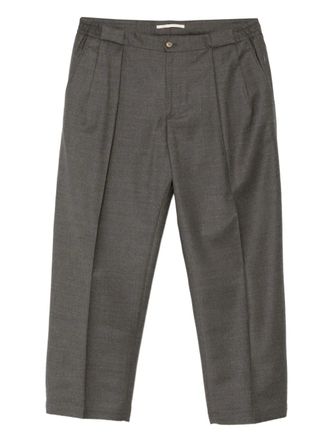 BRIGLIA 1949 pleated drawstring trousers - Grey
