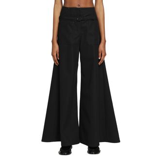 Courr&egrave;ges Cotton Canvas Palazzo Pants