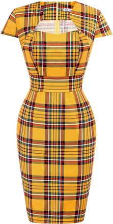 Grace Karin Womens 50s Vintage Pencil Dress Cap Sleeve Wiggle Dress CL7597 - - X-Large