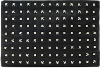 AllSaints Bettina Studded Leather Clutch in Black at Nordstrom