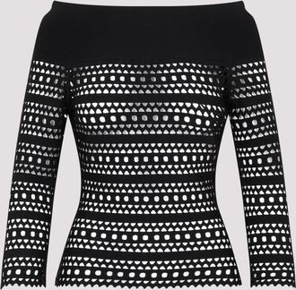 Alaia Black Vienne Top