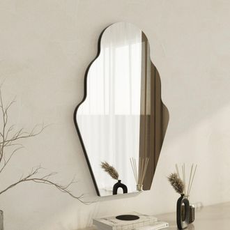 Dmora Espejo Grimaldi, Forma Rectangular, Tipo De Pared, Estructura Transparente, 50x70h Cm Negro