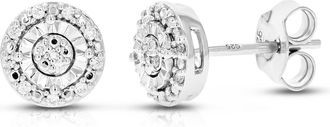 Vir Jewels 1/10 cttw Lab Grown Diamond Composite Earrings in Sterling Silver With Push Backs For Women