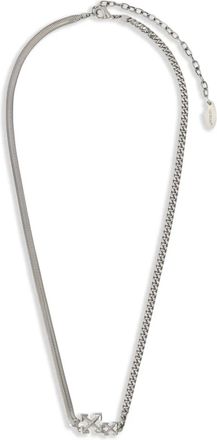 Off-white Collana Arrow a catena - Argento
