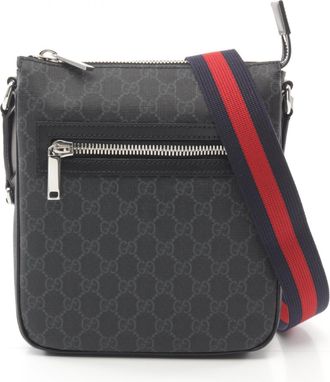 Gucci Black Pvc Coated Canvas Leather Shoulder Bag (Pre-Owned)