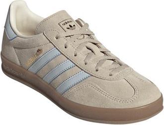 adidas Gazelle Indoor Sneaker in Wonder Beige/halo Blue/gum5 at Nordstrom, Size 10.5