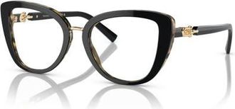 Tiffany & Co. 52mm Cat Eye optical glasses in Black at Nordstrom