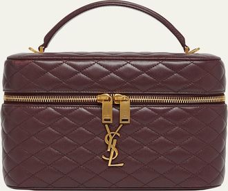 Saint Laurent Gaby Large YSL Vanity Bag in Quilted Leather