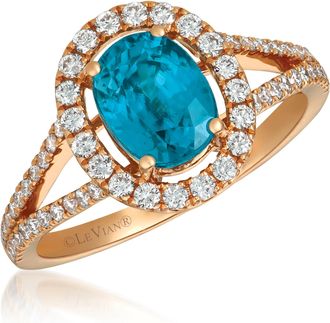 Le Vian Ladies Center Chocolate Rings set in 14K Strawberry Gold TRCG 87