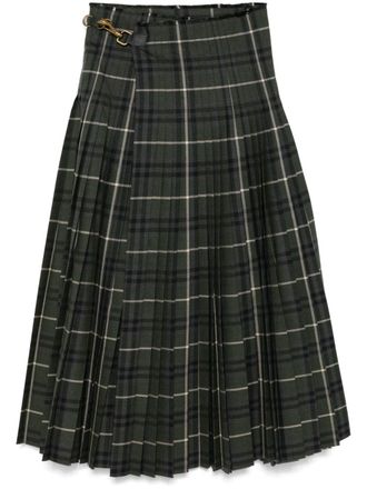 Burberry Maxi-rok met Vintage check-patroon - Groen