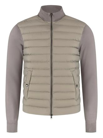 Herno Vest met gewatteerd vlak en rits - Grijs