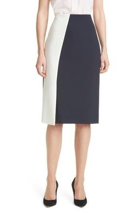 BOSS Vianno Colorblock Pencil Skirt in Midnight at Nordstrom Rack, Size 0