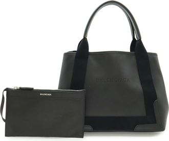 Balenciaga Black Leather Handbag Pouch Tote Bag (Pre-Owned)