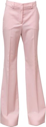 Sportmax Flare Silhouette Natural Wool Long Pants