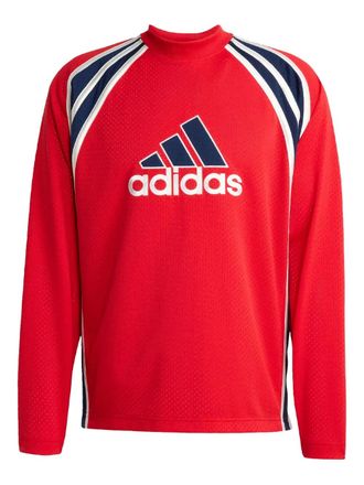 adidas mesh long-sleeve T-shirt - men - Recycled Polyester - L - Red