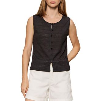 Sanctuary Textured Vacation Knit Vest in Black at Nordstrom, Size X-Large
