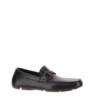 Ferragamo Black Leather Loafers