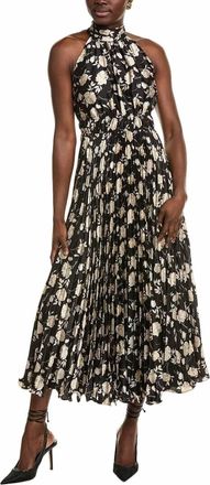 Taylor Mock-Neck Sleeveless Dress In Black Floral