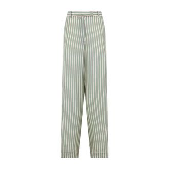 Dries Van Noten Wide Trousers, female, Green, Size: 2XS Wide Trousers