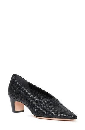 Loeffler Randall Maeve Woven Leather Pointed Toe Pump in Black at Nordstrom Rack, Size 8