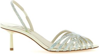 Le Silla Bicolor Goatskin Stiletto Heel Womens Sandals