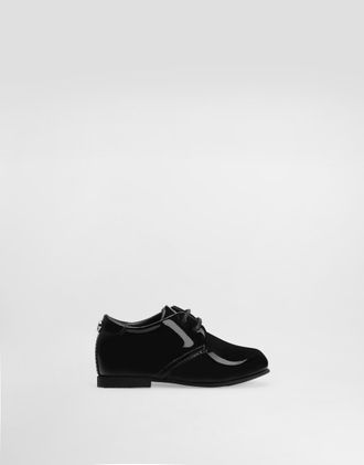 Dolce & Gabbana Lace-up Shoes In Patent Leather And Grosgrain - Man Black 21