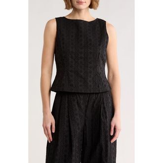 NSR Cotton Eyelet Shell in Black at Nordstrom Rack, Size X-Small