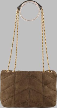 Saint Laurent Womens Shoulder Bag Puffer Toy Green Leather Calf