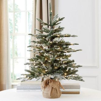 Ballard Designs Suzanne Kasler 3 Flocked Fraser Fir Tabletop Tree - Ballard Designs