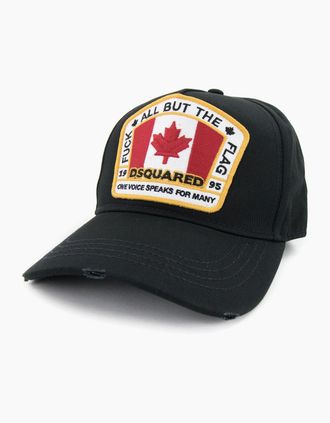 Dsquared2 Mens Dsquared2 Canadian Flag Baseball Cap Black 2124 - Size: OS
