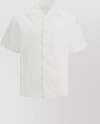 Prada cuban collar striped shirt