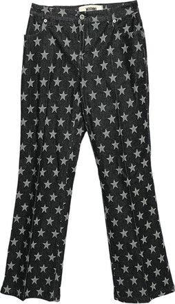 Moschino Jeans Black Star Print Denim Flared Leg Jeans