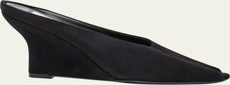 Toteme Velvet Peep-Toe Mules