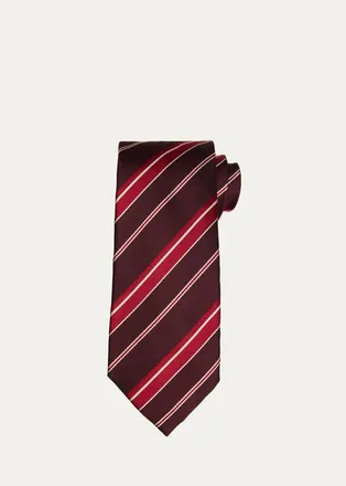 Tom Ford Mens Multi-Stripe Silk Tie