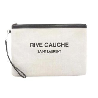 Saint Laurent Vintage Clutches, unisex, Beige, ONE SIZE, Pre-owned Canvas Pouch