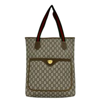 Gucci Pre-owned Tote Bags, female, Brown, Size: ONE SIZE Pre-owned Leather PVC Tote Bag