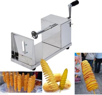Trade Shop Trade Shop - Cortador De Patatas En Espiral De Acero Inoxidable Profesional