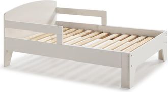 HOMN Cama evolutiva 90x140/190 cm blanco, mdf lacado