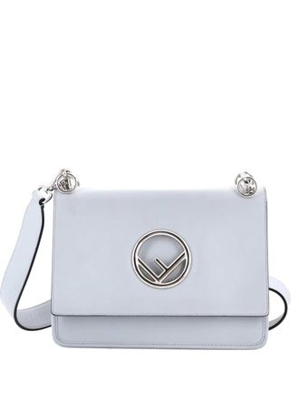 Fendi Kan I F Leather Medium shoulder bag - Grijs